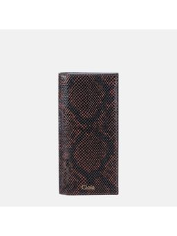 Gioia - Faux Python Slim Wallet Maroon