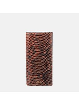Gioia - Faux Python Slim Wallet Tan