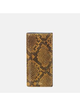 Gioia - Faux Python Slim Wallet Yellow