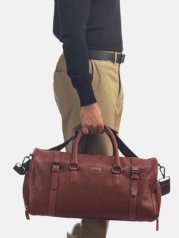Gioia - Louis Holdall Duffle Bag with Detachable Strap Brown