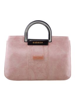 ESBEDA - Light Pink Color Dry Milk Croco Texture Medium Handbag For Women