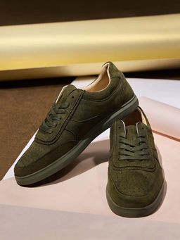 Snitch - Olive Textured Sneakers