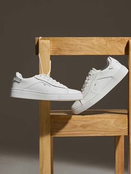 Snitch - White Solid Sneakers