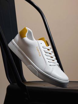 Snitch - White Solid Sneakers