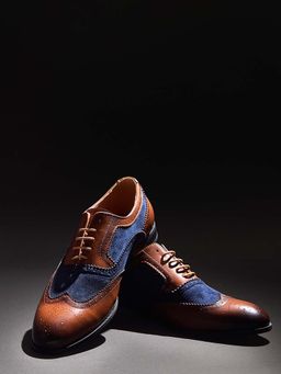 Snitch - Brown Textured Oxfords