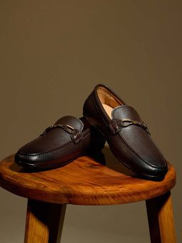 Snitch - Brown Textured Loafers