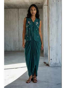 VANSHIKA AGARWAL LABEL - Green Margot Skirt with Top