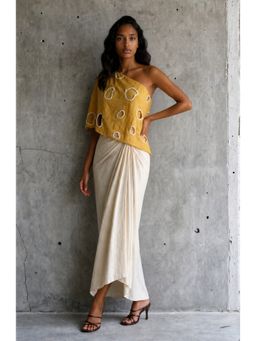 VANSHIKA AGARWAL LABEL - Mustard Kate Top with Skirt