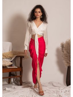 VANSHIKA AGARWAL LABEL - White Lola Top with Skirt