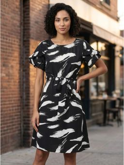 KOTTY - Black Regular Dress for Women with Belt
