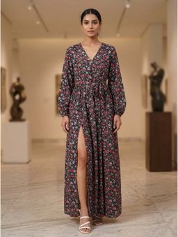 KOTTY - Black Regular Dress for Women with Belt
