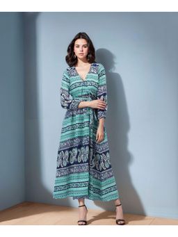KOTTY - Blue Regular Dress For Women With Belt