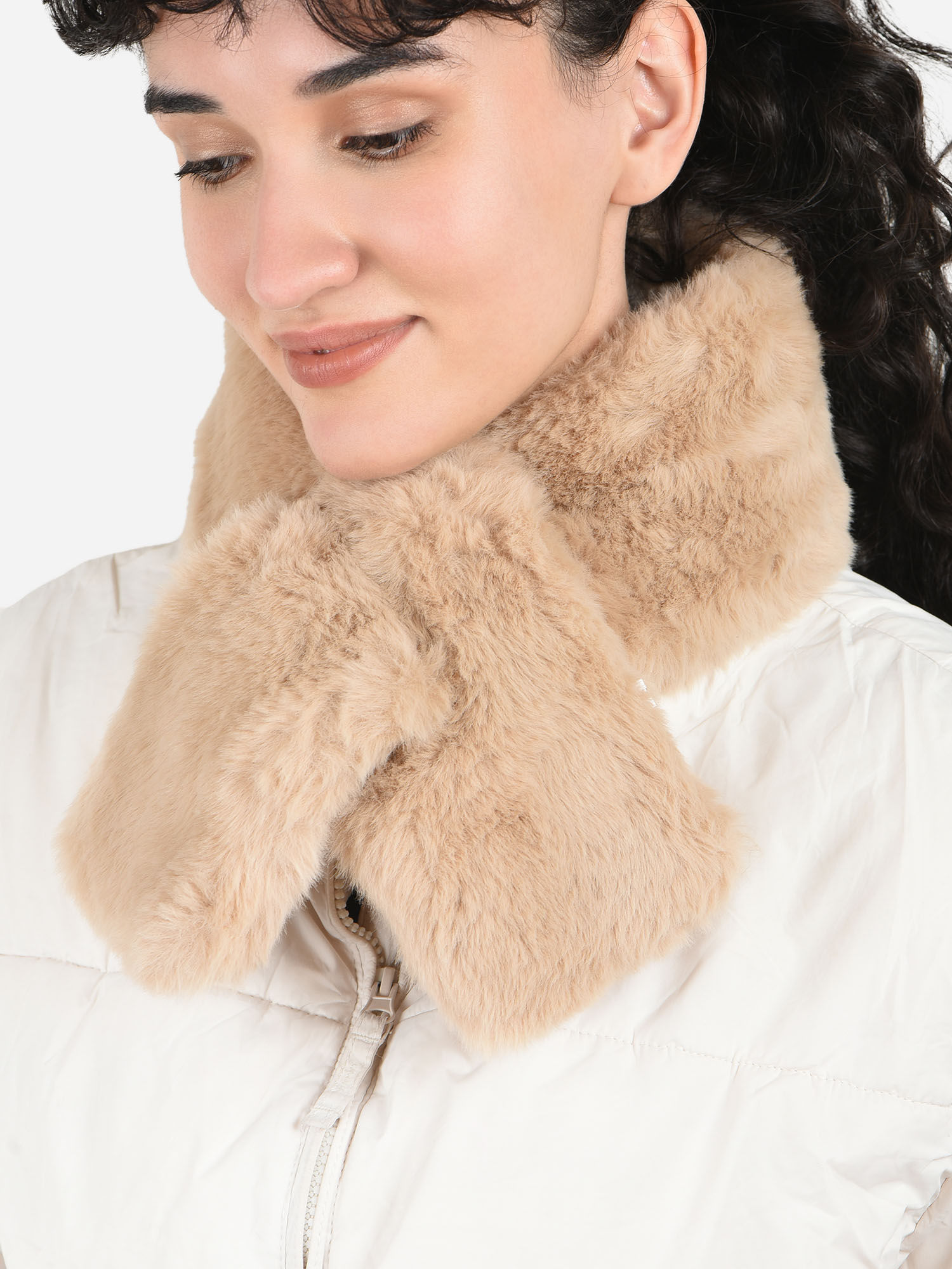 toniq Classy Tan Special Winter Seasonal Wear Fur Stole For Women-picture-15