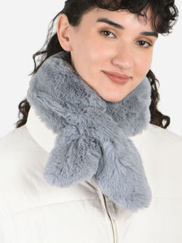 ToniQ - Pretty Grey Special Winter Seasonal Wear Fur Stole For Women