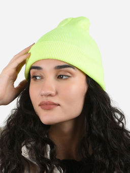 ToniQ - Attractive Neon Special Winter Seasonal Synthetic Wool Beanie For Women