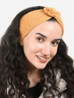 ToniQ - Orange Workout Wear Synthetic Wool Winter Head Band For Women