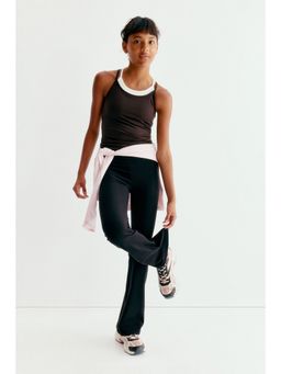 H&M - Girls Black Flared Yoga Leggings with Soft Move