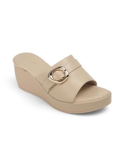PEPPER - Womens Beige Wedges Heels
