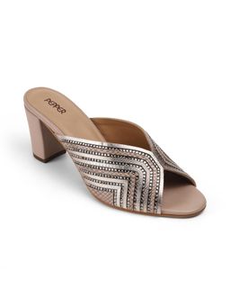PEPPER - Womens Nude Block Heels