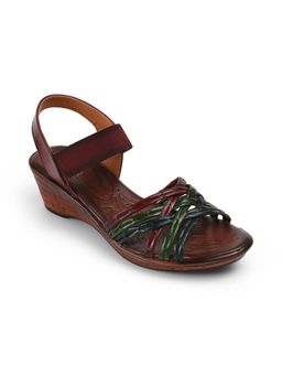 PEPPER - Womens Maroon Wedges Heels