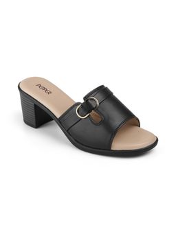 PEPPER - Womens Black Block Heels