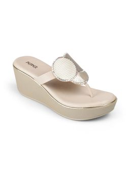 PEPPER - Womens Beige Wedges Heels