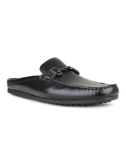 ATESBER - Mens Black Solid Pattern Formal Square Toe Loafers