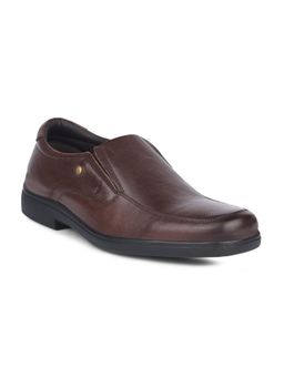 Hush Puppies - Mens Brown Formal Square Toe Slip On Loafers