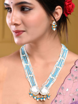 Silvermerc Designs - Blue & White Beaded Jewellery Set