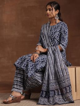 Libas - Blue Pure Cotton Printed Kurta Sets for Women