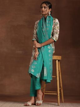 Libas - Blue Silk Blend Printed Kurta Sets for Women
