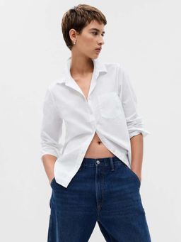 GAP - Women's Collar Neck Relaxed Shirt