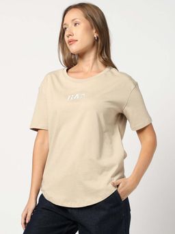 GAP - Women's Brand Logo Loose Round Neck T-Shirt