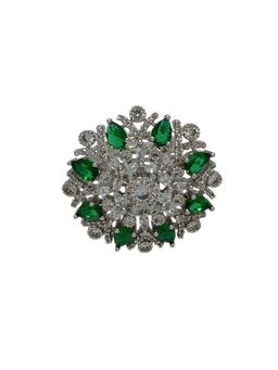 XAGO - Le Bhama Green Flower Shap Adjustable Finger Ring
