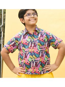 House of Ekam - Boys Multi-Color Cotton Shirt