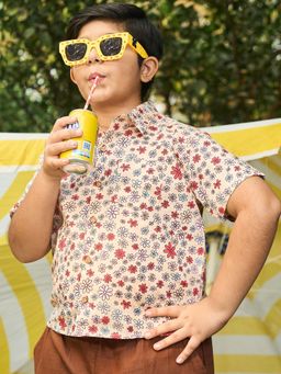 House of Ekam - Boys Multi-Color Cotton Shirt