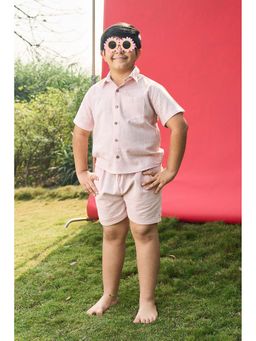 House of Ekam - Boys Pink Cotton Short