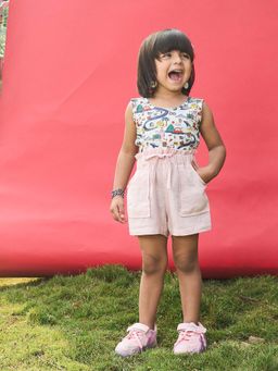 House of Ekam - Girls Multi-Color Cotton Top