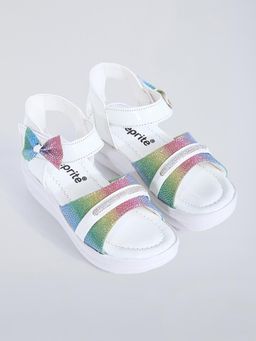 Hopscotch - White Girls Casual Sandals