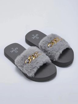 Hopscotch - Grey Girls Casual Sliders