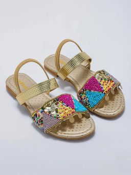 Hopscotch - Gold Girls Party Sandals