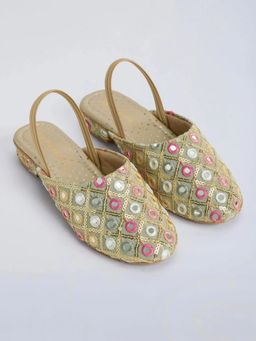 Hopscotch - Gold Girls Party Sandals