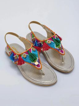 Hopscotch - Gold Girls Party Sandals