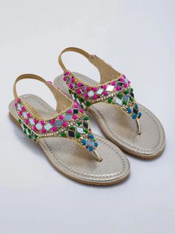 Hopscotch - Gold Girls Party Sandals