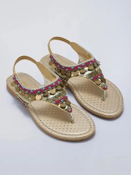 Hopscotch - Gold Girls Party Sandals