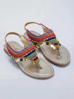 Hopscotch - Gold Girls Party Sandals