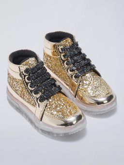 Hopscotch - Gold Girls Party Sneakers