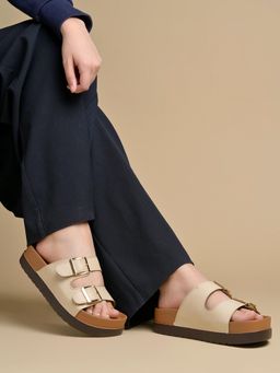 Shoetopia - Cream Girls Casual Heels