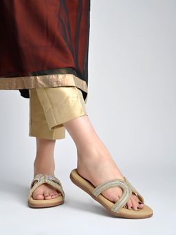 Shoetopia - Gold Girls Casual Flats