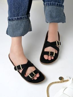 Shoetopia - Black Girls Casual Flats